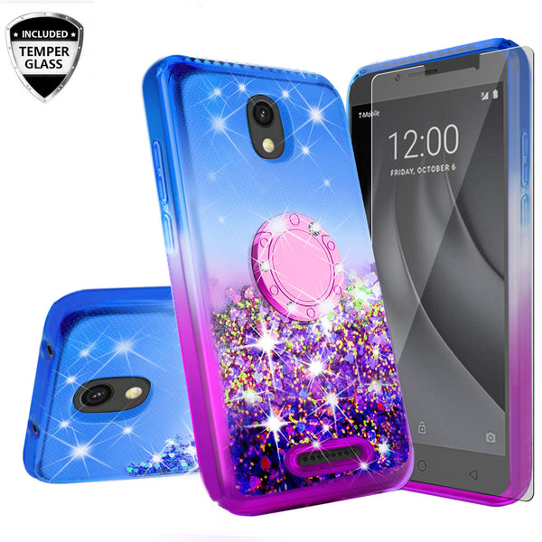 glitter phone case for alcatel insight - blue/purple gradient - www.coverlabusa.com