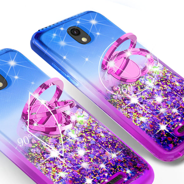 glitter phone case for alcatel insight - blue/purple gradient - www.coverlabusa.com