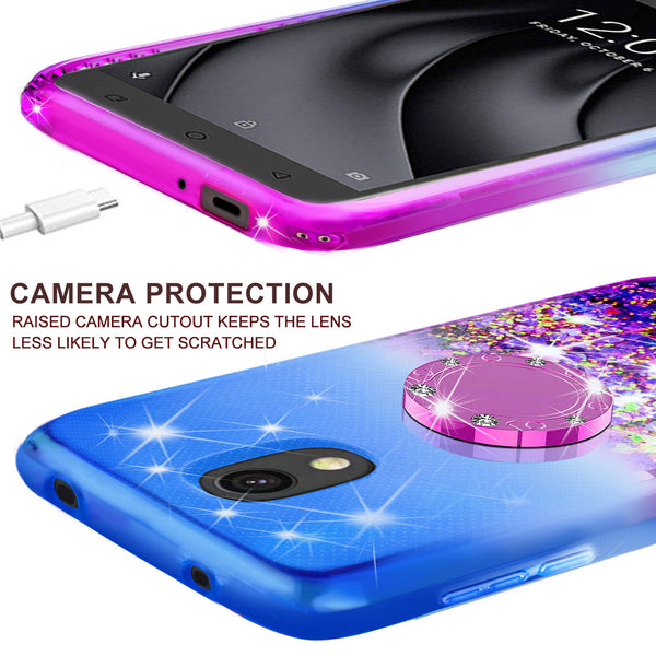 glitter phone case for alcatel insight - blue/purple gradient - www.coverlabusa.com