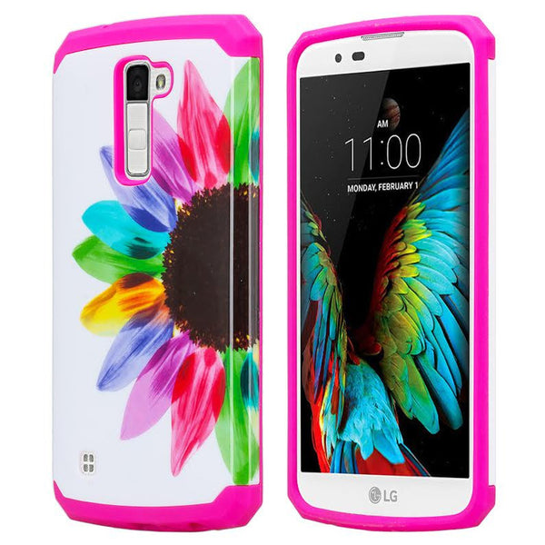 LG K8, LG Escape 3 Case, Protective Hybrid, Sun Flower WWW.COVERLABUSA.COM