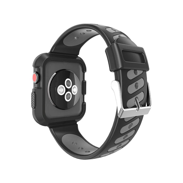 Nylon Sport Loop Replacement Strap for iWatch Apple Watch Series 3,Series 2, Series1,Hermes,Nike+- black+grey - www.coverlabusa.com