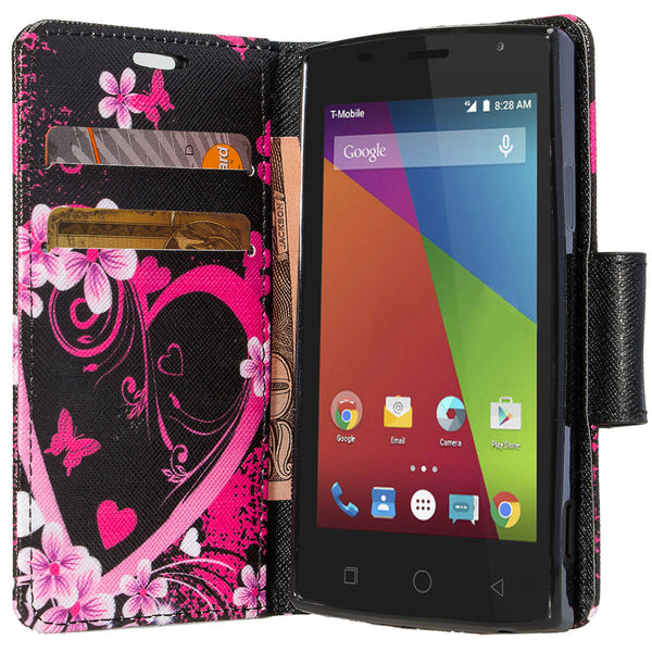 coolpad rogue wallet case - heart butterflies - www.coverlabusa.com