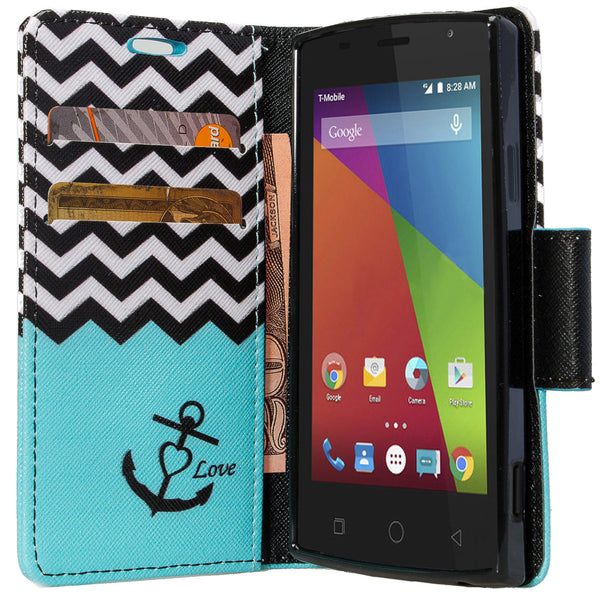 coolpad rogue wallet case - teal anchor - www.coverlabusa.com