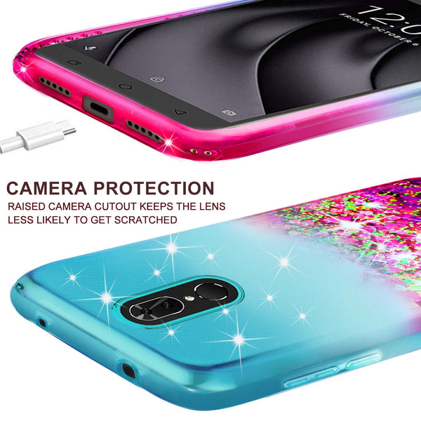 glitter phone case for coolpad legacy - teal/pink gradient - www.coverlabusa.com