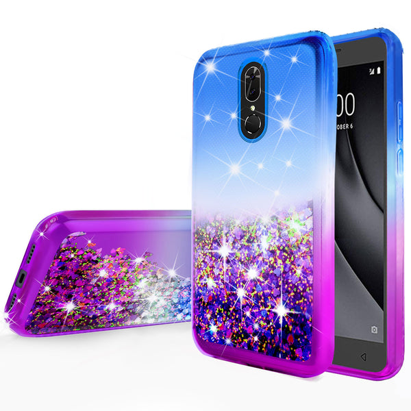 glitter phone case for nokia 3.1 plus - blue/purple gradient - www.coverlabusa.com