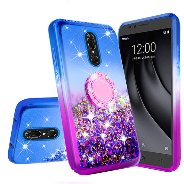 glitter phone case for nokia 3.1 plus - hot pink/purple gradient - www.coverlabusa.com