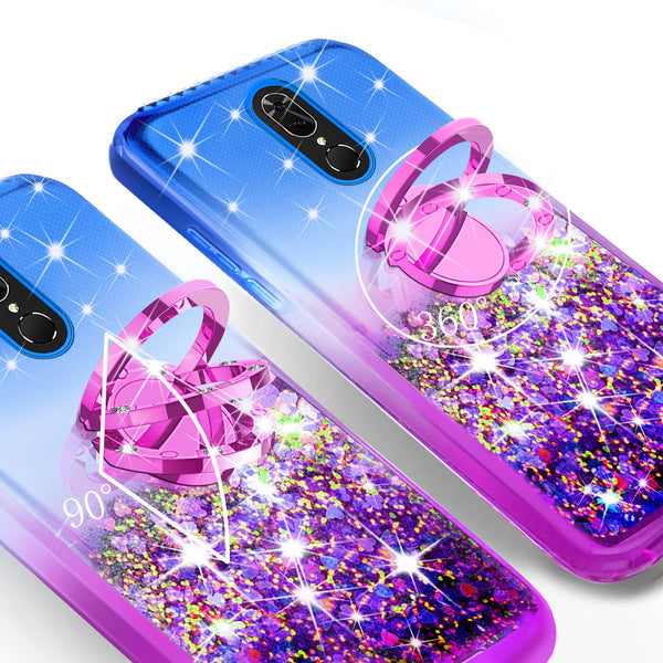 glitter phone case for nokia 3.1 plus - hot pink/purple gradient - www.coverlabusa.com