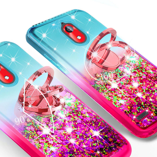 glitter phone case for coolpad illumina - teal/pink gradient - www.coverlabusa.com