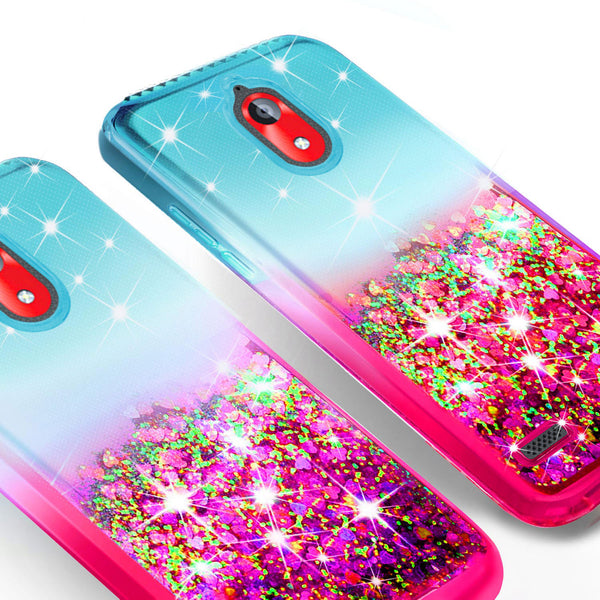 glitter phone case for coolpad legacy go - teal/pink gradient - www.coverlabusa.com