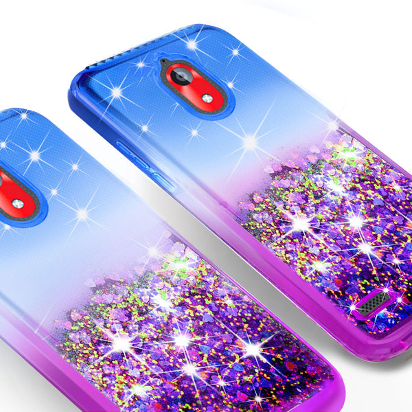 glitter phone case for coolpad legacy go - blue/purple gradient - www.coverlabusa.com