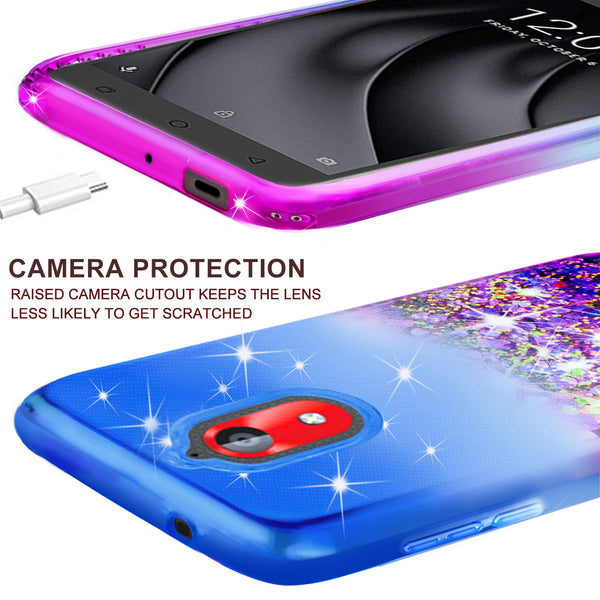 glitter phone case for coolpad legacy go - blue/purple gradient - www.coverlabusa.com