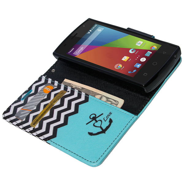 coolpad rogue wallet case - teal anchor - www.coverlabusa.com