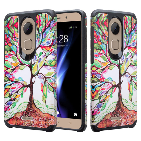 coolpad revvl plus hybrid case - vibrant tree - www.coverlabusa.com