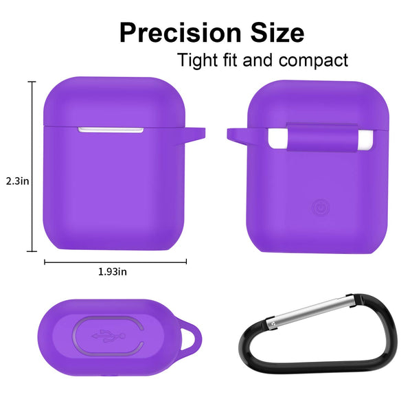 apple airpods charging case silicone cover - www.coverlabusa.com - purple