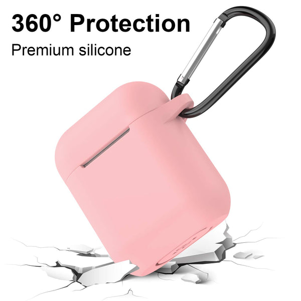 apple airpods charging case silicone cover - www.coverlabusa.com - pink