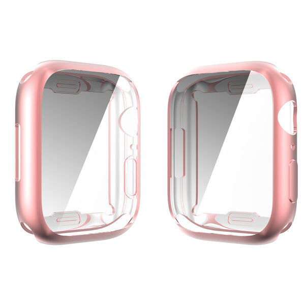 Apple Watch iWatch Series 7 Full Soft Slim Case 41mm Cover Frame Protective TPU Soft - 45mm - Pink - www.coverlabusa.com