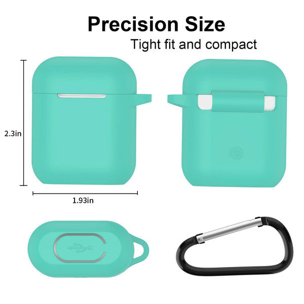 apple airpods charging case silicone cover - www.coverlabusa.com - green