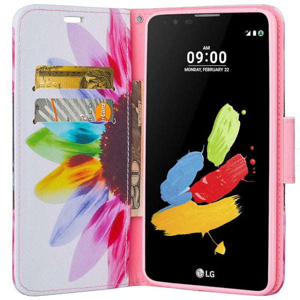 LG Stylo 2 Case, Stylo 2 V, Stylo 2 Plus Wallet Case - sunflower - www.coverlabusa.com