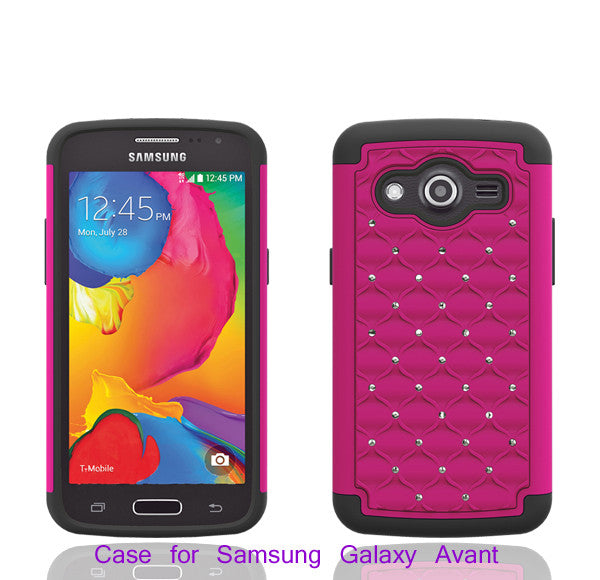 Galaxy Avant Rhinestone Case - hot pink/black - www.coverlabusa.com