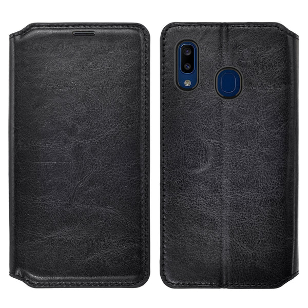 samsung galaxy a20 wallet case - black - www.coverlabusa.com