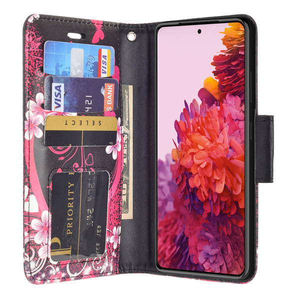 samsung galaxy s21 ultra wallet case - heart butterflies - www.coverlabusa.com