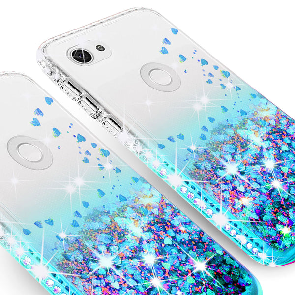 clear liquid phone case for google pixel 3a - teal - www.coverlabusa.com