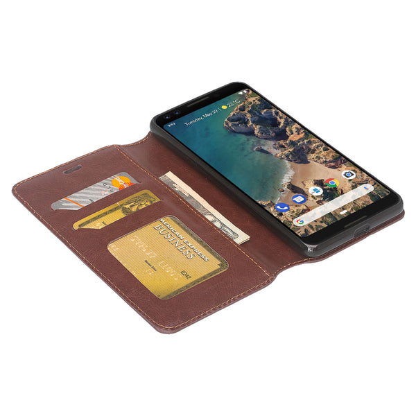 Google Pixel 3 XL Wallet Case - brown - www.coverlabusa.com