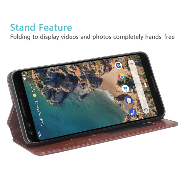 Google Pixel 3 XL Wallet Case - brown - www.coverlabusa.com