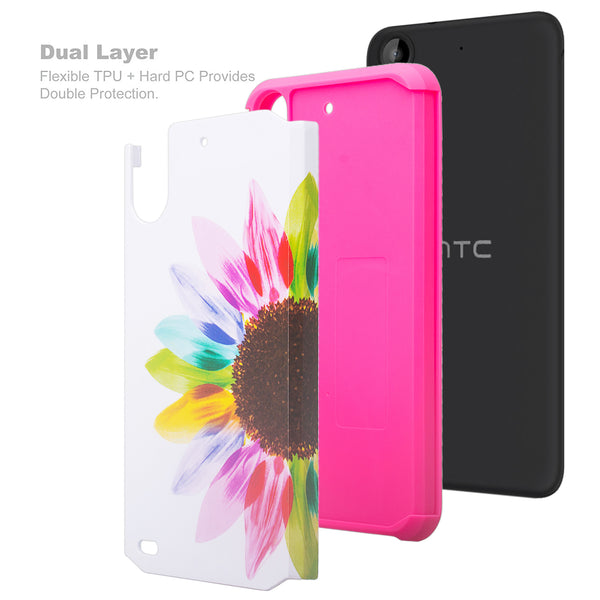 htc desire 555 hybrid case - vivid sunflower - www.coverlabusa.com