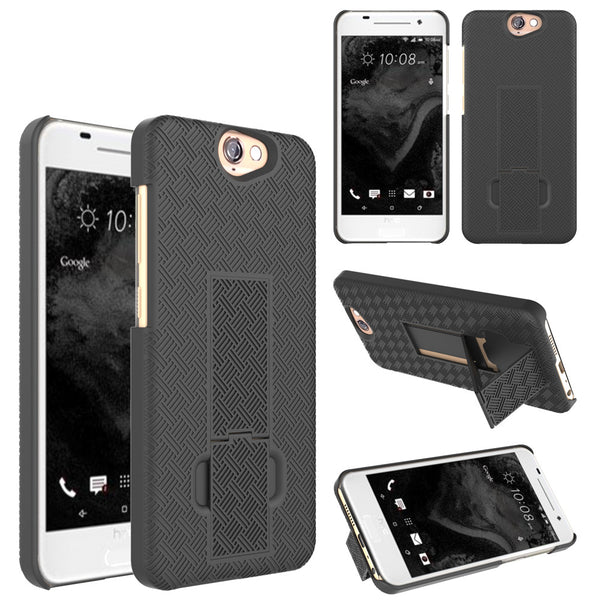 HTC One A9 Case Holster Shell Combo - Black - www.coverlabusa.com