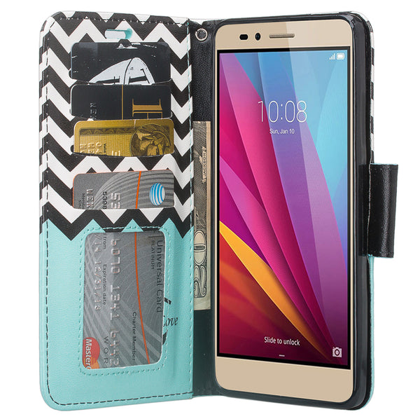 Huawei Sensa Wallet Case - Teal Anchor - www.coverlabusa.com