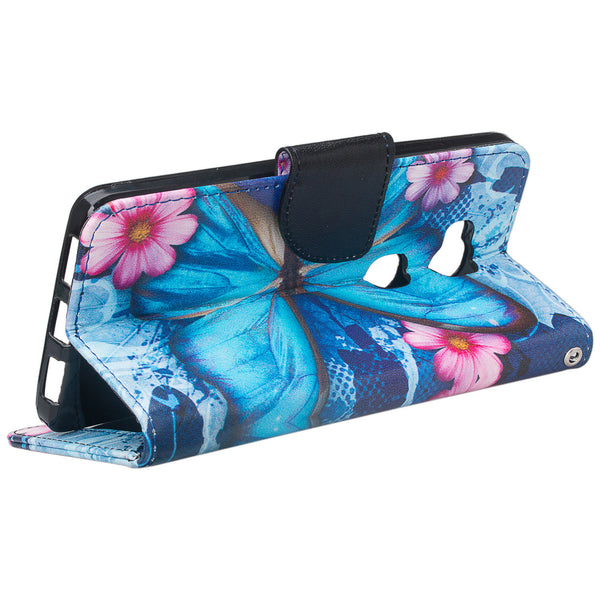 Huawei Sensa Wallet Case - Blue Butterfly - www.coverlabusa.com