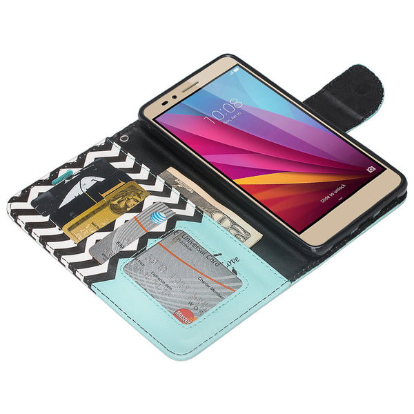 Huawei Sensa Wallet Case - Teal Anchor - www.coverlabusa.com