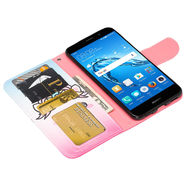 Huawei Ascend XT 2 Wallet Case - White Unicorn - www.coverlabusa.com