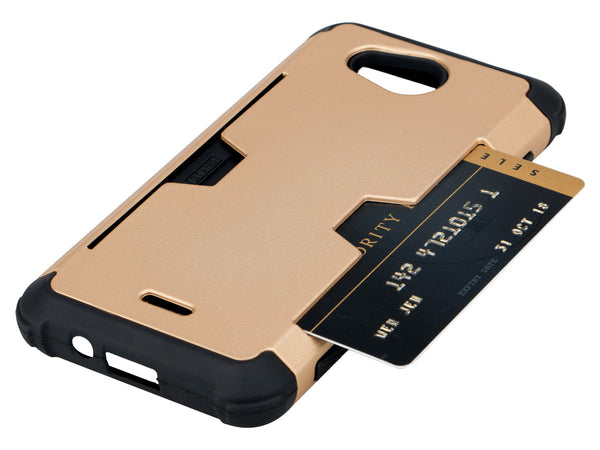 Kyocera Hydro Wave case - gold hybrid with card slot - www.coverlabusa.com