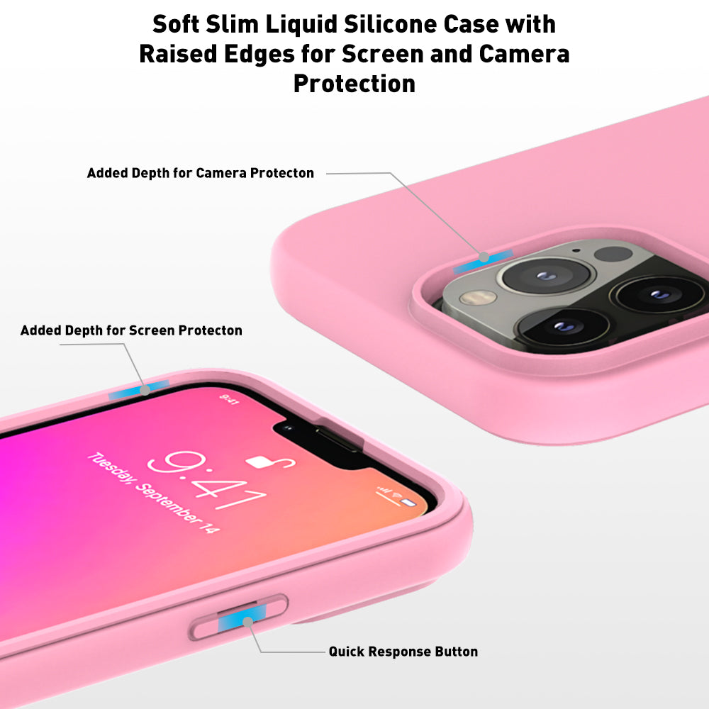 Funda Case de Silicon Suave Protector Acabado Mate para Apple iPhone 12 Pro  Rosa