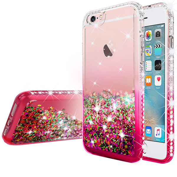 clear liquid phone case for apple iphone 8 - hot pink - www.coverlabusa.com 