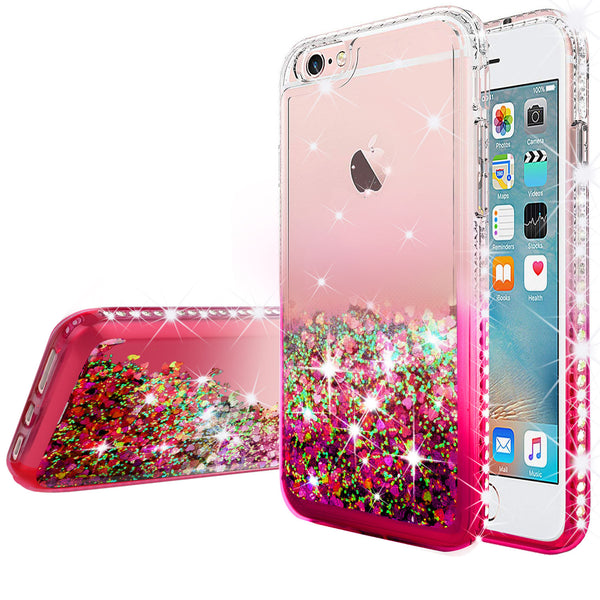 clear liquid phone case for apple iphone 8 plus - hot pink - www.coverlabusa.com 