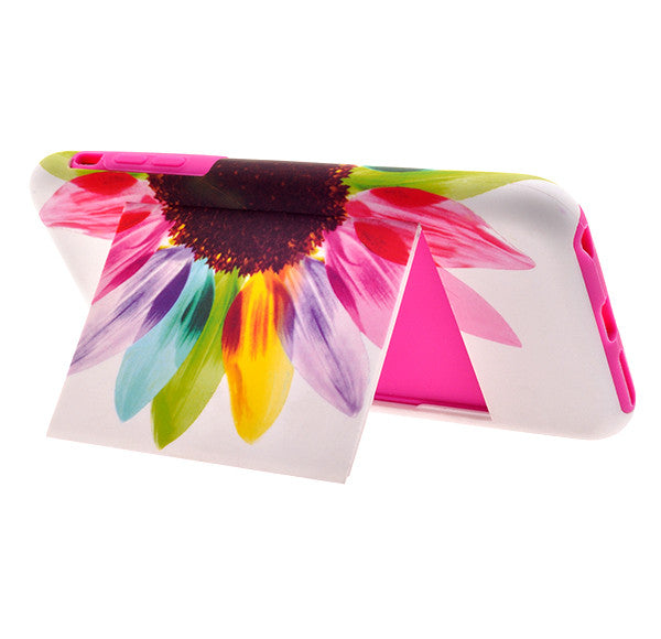 Apple iPhone 6/6s Plus Dual Layer Credit Card Hybrid Case With Design, ID Holder with Kickstand - vivid sunflower - www.coverlabusa.com