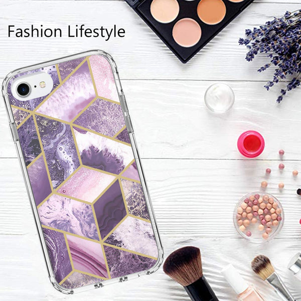 apple ipohne 8 full-body case - purple marble - www.coverlabusa.com