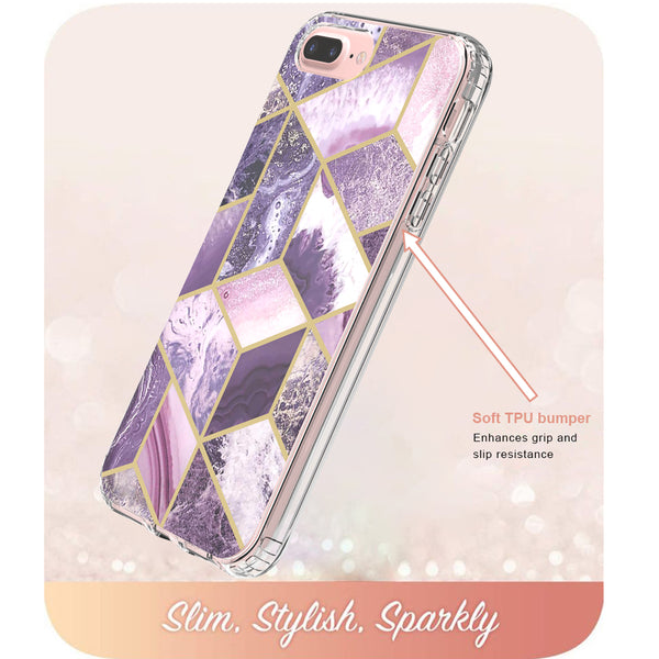 apple ipohne 8 plus full-body case - purple marble - www.coverlabusa.com