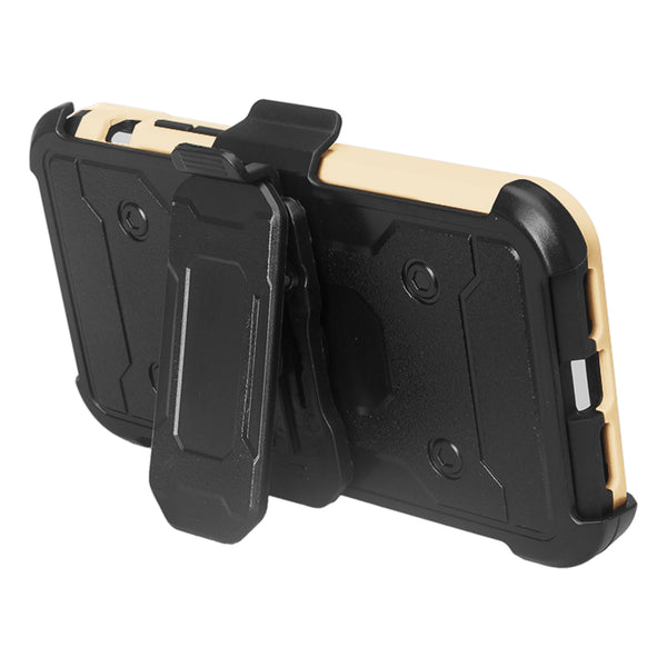 Apple iPhone X Hybrid Holster Case - Gold - www.coverlabusa.com