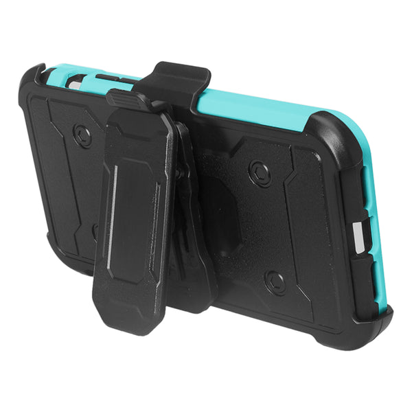 Apple iPhone X Hybrid Holster Case - Teal - www.coverlabusa.com