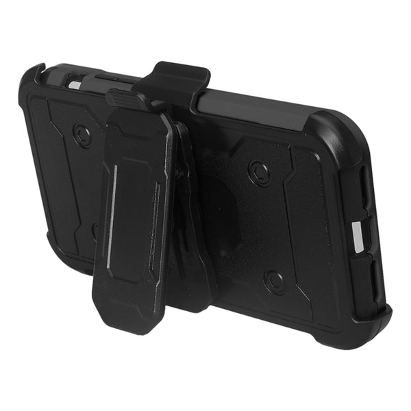 Apple iPhone X Hybrid Holster Case - Black - www.coverlabusa.com