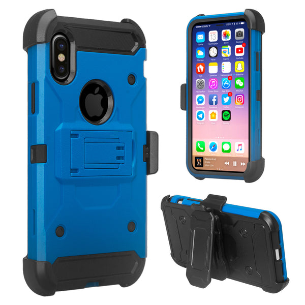 Apple Iphone X, iPhone 10 holster case - blue - www.coverlabusa.com