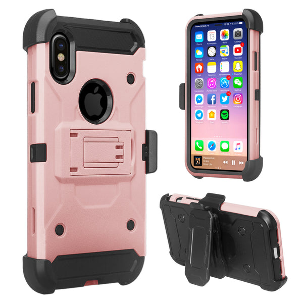 Apple Iphone X, iPhone 10 holster case - rose gold - www.coverlabusa.com