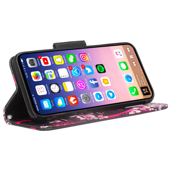 Apple iPhone X Wallet Case - heart butterflies - www.coverlabusa.com