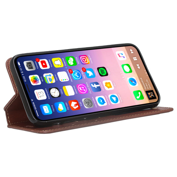 Apple iPhone X Wallet Case - brown - www.coverlabusa.com