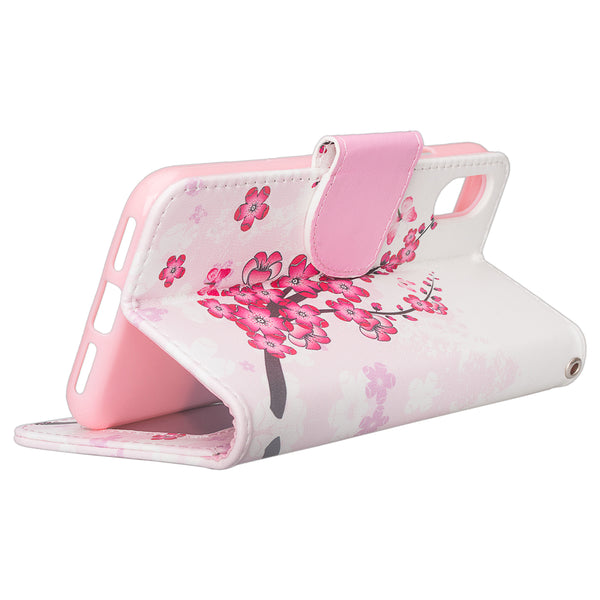 apple iphone x, iphone 10 wallet case - cherry blossom - www.coverlabusa.com