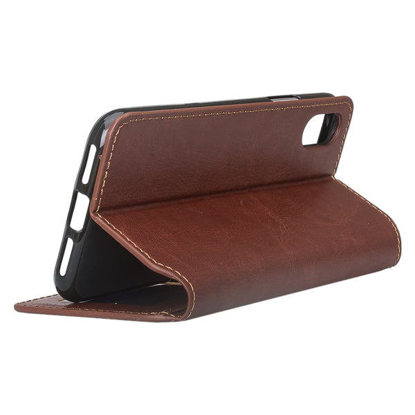 Apple iPhone X Wallet Case - brown - www.coverlabusa.com